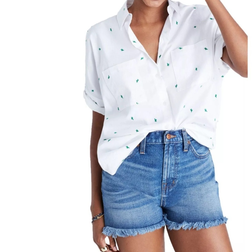 MADEWELL Women's CACTUS 🌵embroidered top